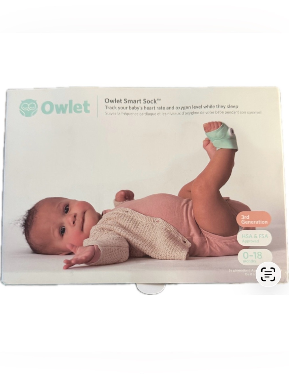 Owlet Smart Sock Baby Monitor generation 3 - Mint Green